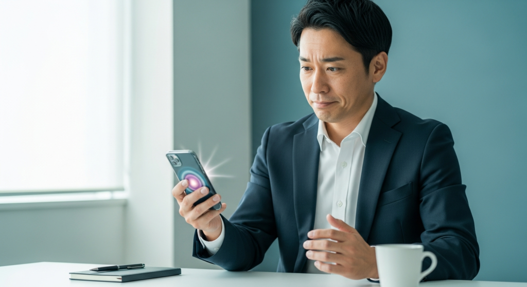 誰からの着信か分からず、出るのを躊躇う営業