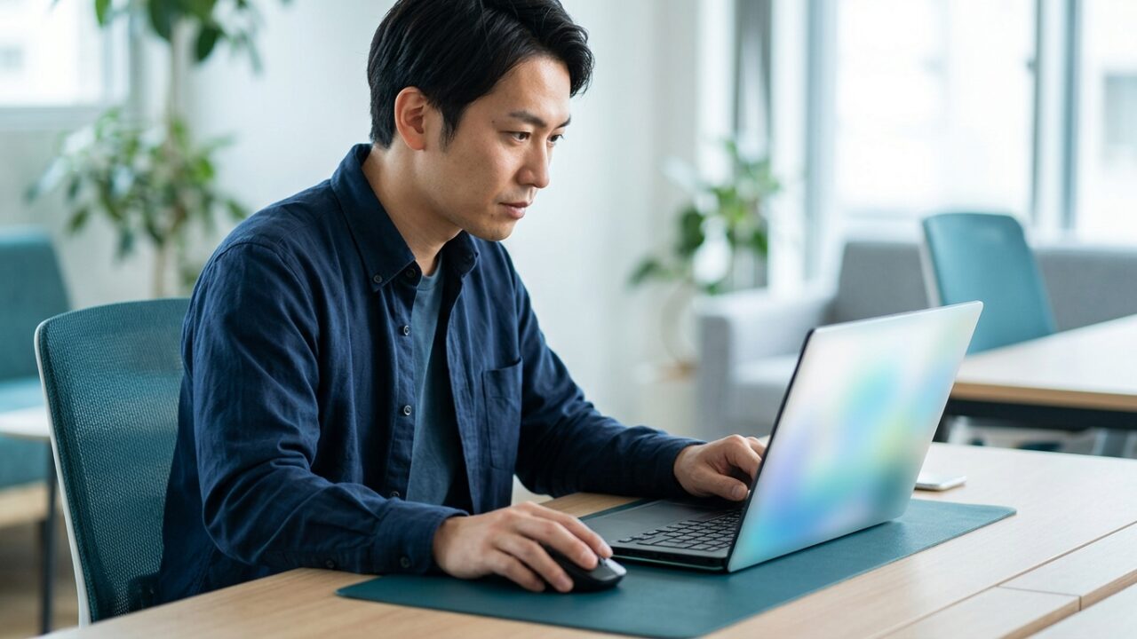 セレクトボックスの初期値バグを画面で確認する会社員