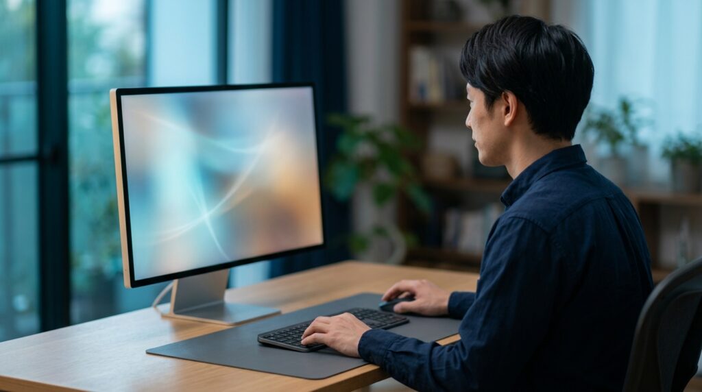 Windowsの設定画面を開いて既定の入力方式を確認しているところ